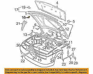 2x Bonnet Stop Prop for VW Golf Mk1 Mk2 Mk4 Gti R Corrado Scirocco Polo