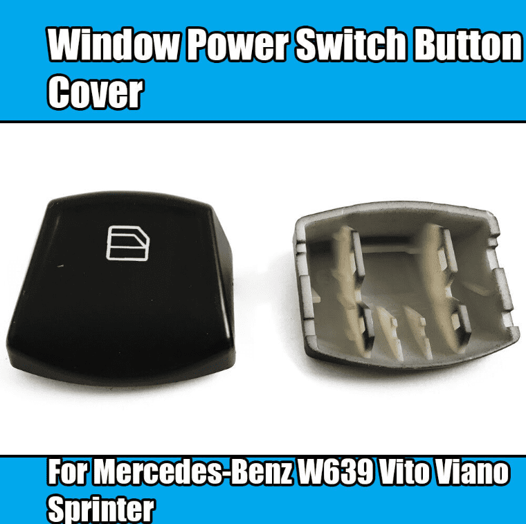 2x Button Cover for Mercedes-Benz W639 Vito Viano Sprinter Window Power Switch