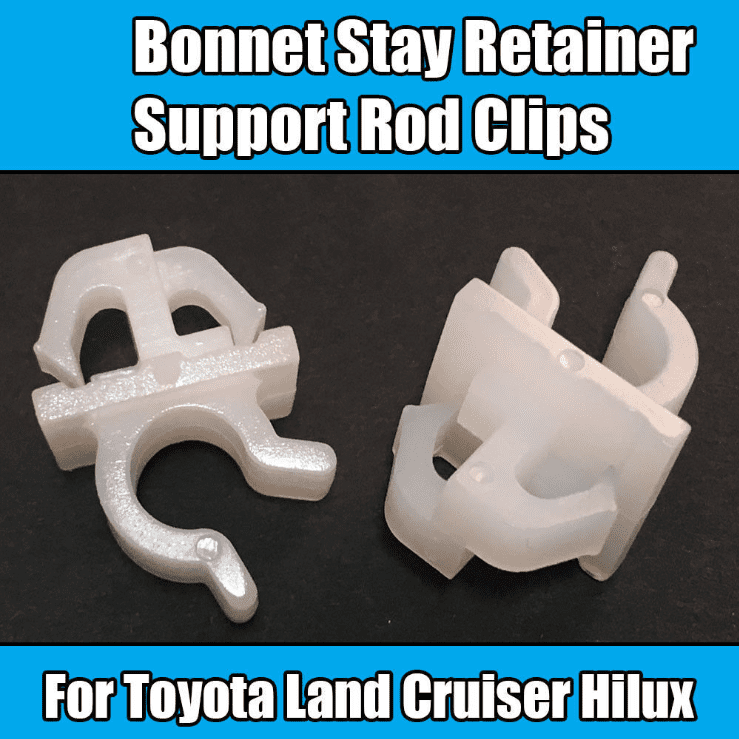 2x Clips for Toyota Landcruiser Hilux Bonnet Stay Retainer Support Rod ...