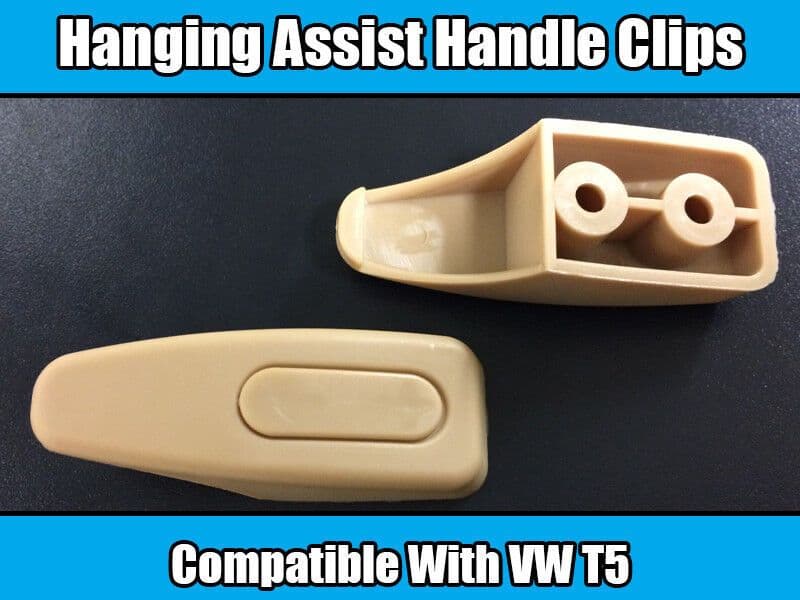 2X Clips for VW T5 Custom Hanging Assist Handle Hanger