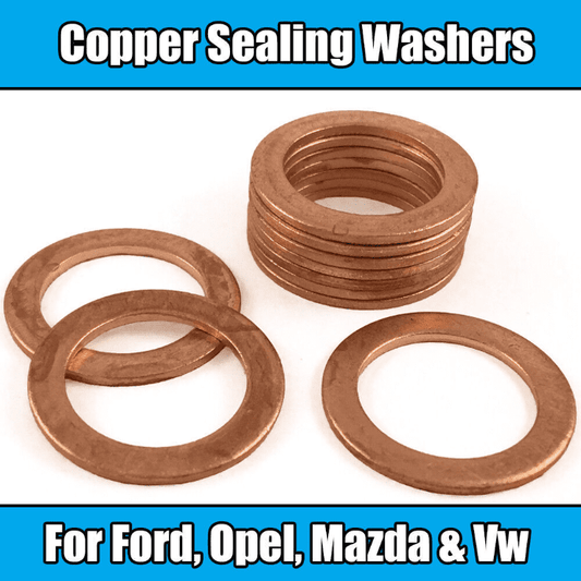 2x Copper Sealing Washers for Ford Opel Mazda VW Fiat 14X20x1