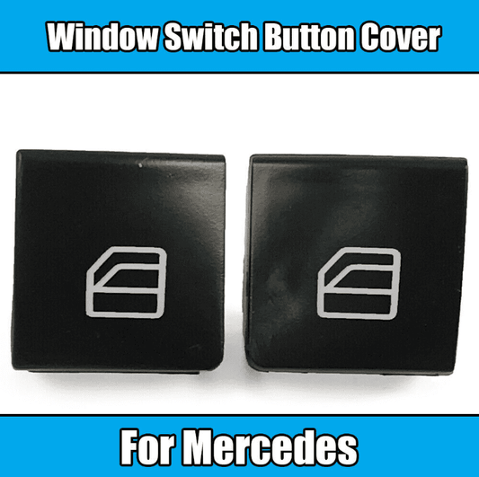 2x Front Left Side Window Switch Button Covers for Mercedes E Class C Class