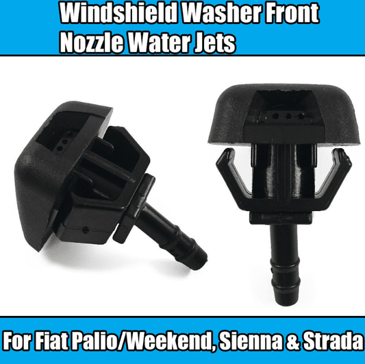 2x Front Windscreen Wiper Nozzles for Fiat Palio Sienna Strada