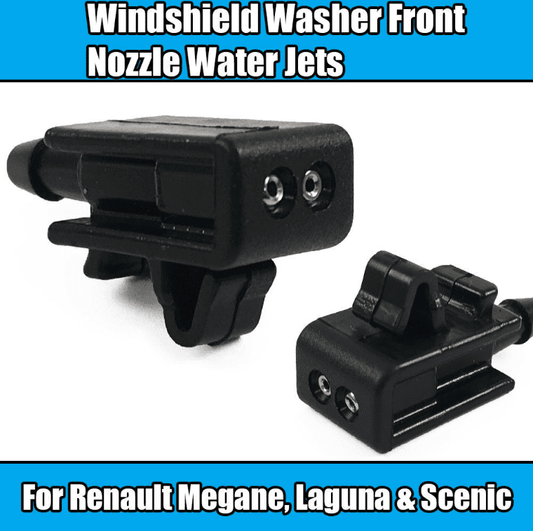 2x Front Windscreen Wiper Nozzles for Renault Megane Laguna Scenic