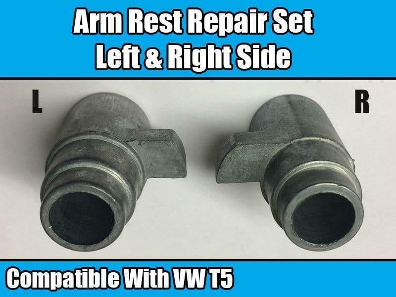 2x Metal Arm Rest Repair Set for VW T5 Both Sides