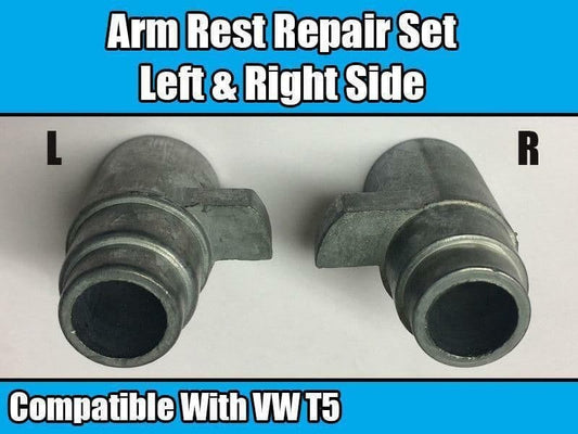 2x Metal Arm Rest Repair Set for VW T5 Both Sides