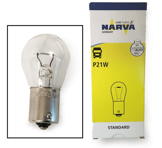 2x Original Narva 24V 21W Brake Indicator Signal Bulbs 1141 17643 Ba15S R37