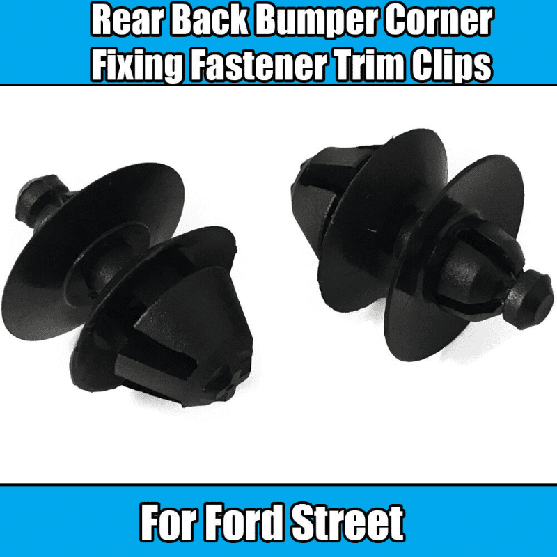 2x Plastic Fastener Trim Clips for Ford Street Ka Rear Back Bumper Corner Fixing