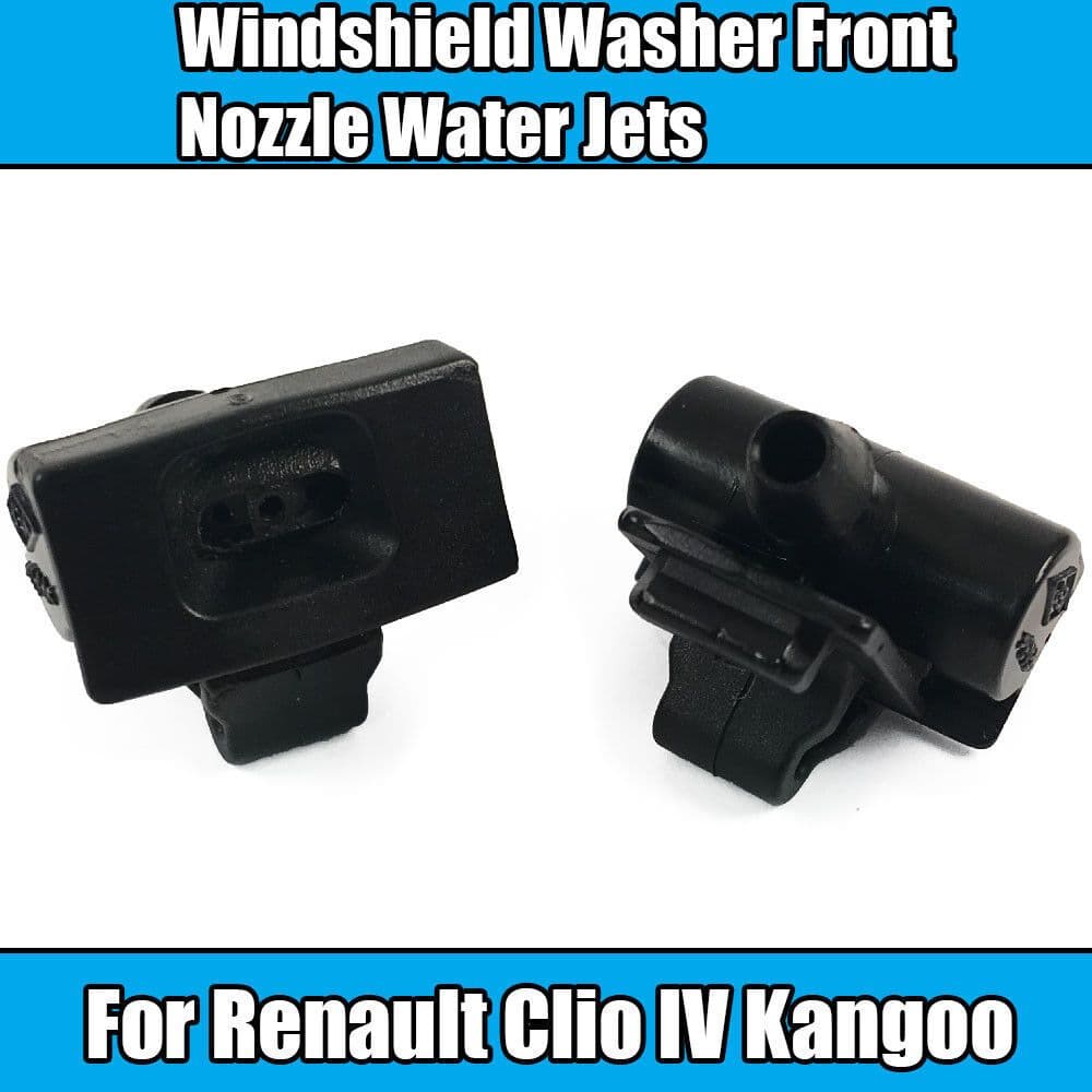 2x Rear Windscreen Washer Nozzles for Renault Clio IV Kangoo III