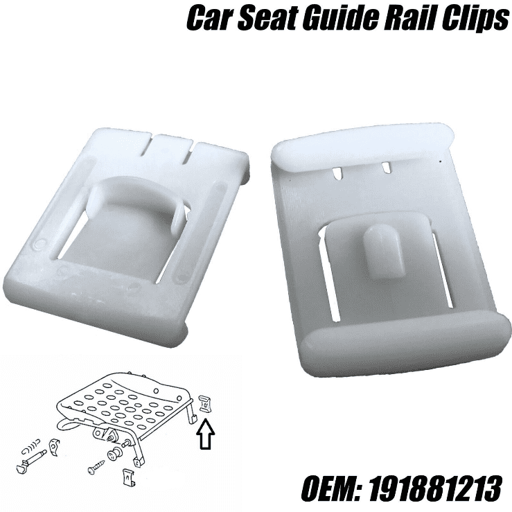2X Seat/Chair Runner Guide Clips for VW Caddy Polo Jetta Golf Mk1 Mk2 Mk3 Gti