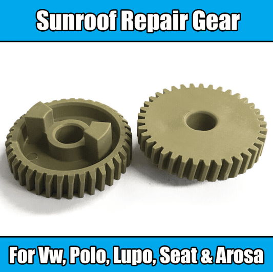 2X Sunroof Repair Gear for VW Polo Lupo Seat Arosa Beige Plastic