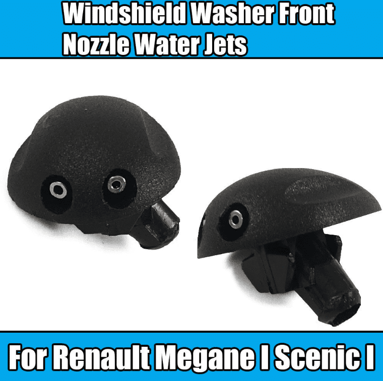 2x Washer Nozzle Water Jets for Renault Megane & Scenic Front Windscreen