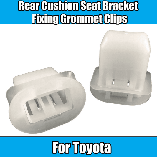 2x White Plastic Bracket Clips Fixing Grommet for Toyota Rear Cushion Seat