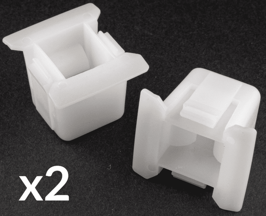 2x White Plastic Clips for Vauxhall Corsa B Omega Frontera Senator Headlamp