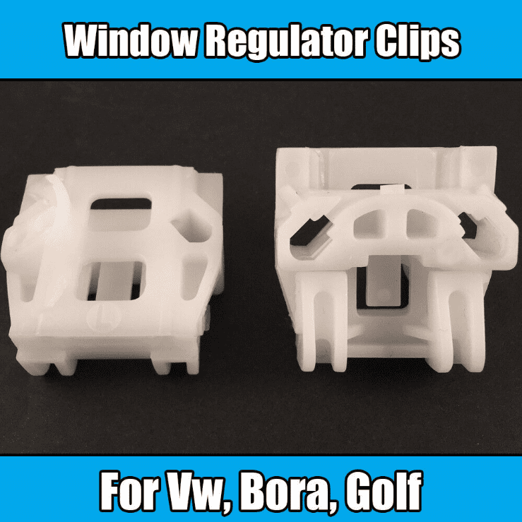 2x White Plastic Clips for VW Bora Golf Window Regulator Front Left Right