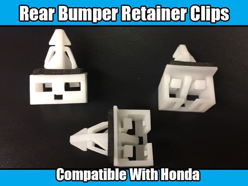 2x White Plastic Rear Bumper Retainer Fastener Clips for Honda Civic 71592S6A000