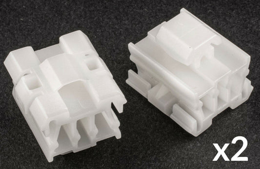 2x White Plastic Trim Clips for Mercedes E-Class W124 Body Door Moulding
