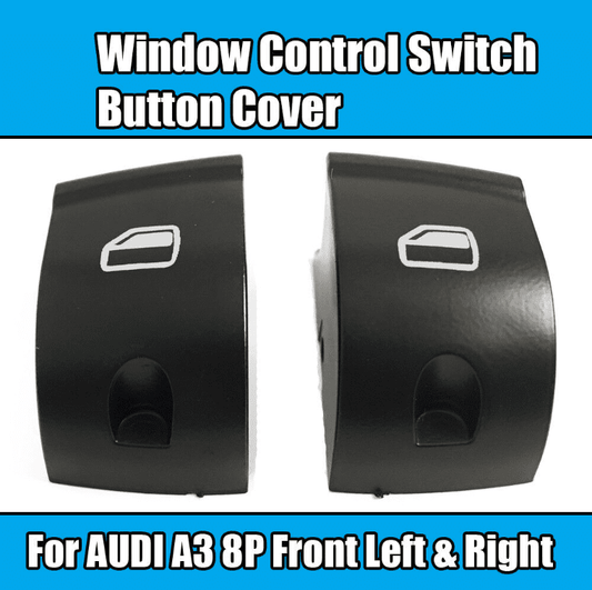 2x Window Control Switch Button Cover Front Left & Right for Audi A3 8P