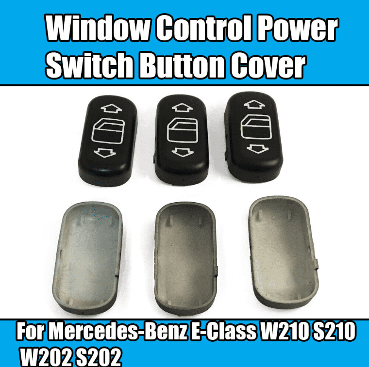 2x Window Switch Button Cover for Mercedes-Benz E-Class W210 S210 W202 S202