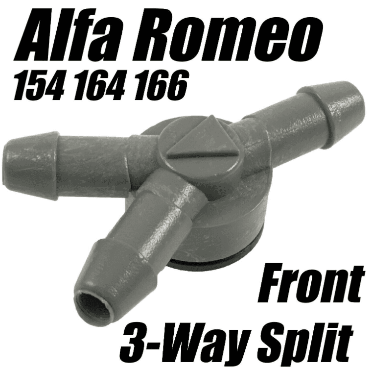 3-Way Splitter Pipe Valve for Alfa Romeo 156 164 166 Windscreen Washer Jet