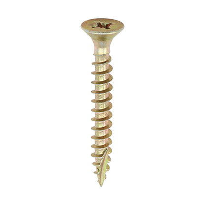 200x Timco 6G 3mm Solo Wood Screws Zinc Yellow Pozi Head Countersunk 15mm - 40mm
