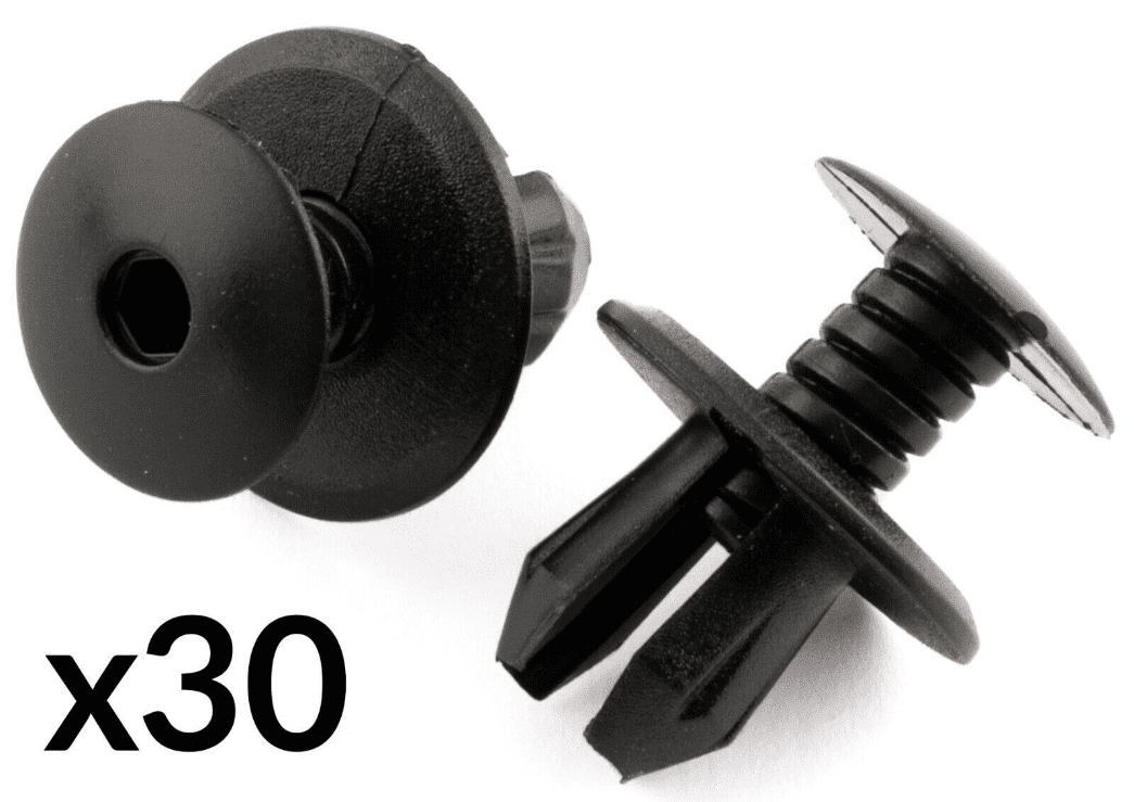 30x Black Plastic Fixings Fastener Clips for VW Caddy Trim Panel Lining