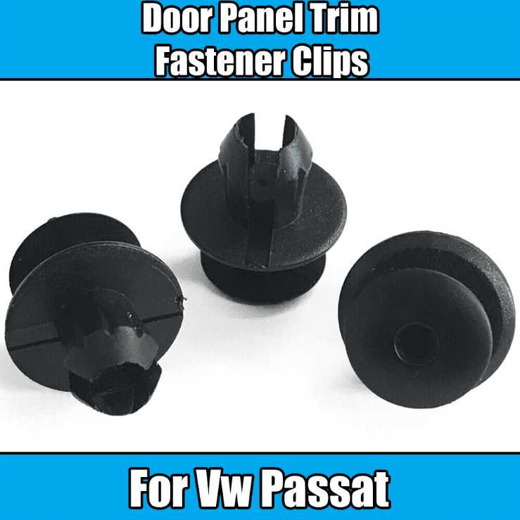 30x Black Plastic Fixings Fastener Clips for VW Passat Trim Panel