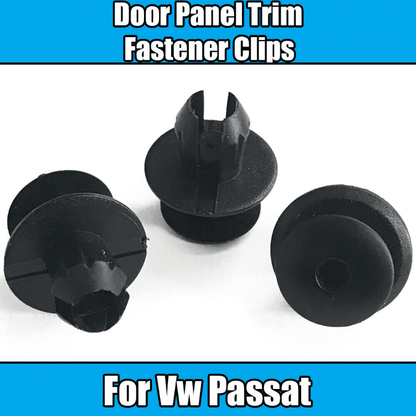 30x Black Plastic Fixings Fastener Clips for VW Passat Trim Panel