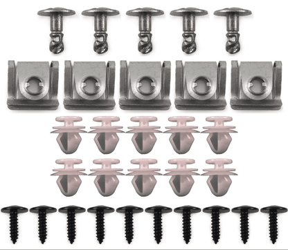 30x Trim Clip Set for Skoda Engine Cover Tray Bumper Wheel Arch Door Panel