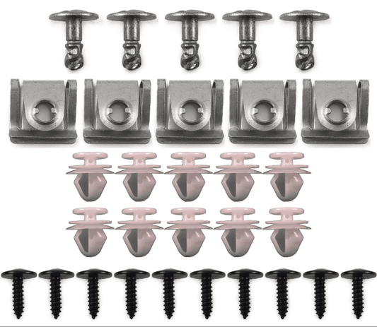 30x Trim Clip Set for Skoda Engine Cover Tray Bumper Wheel Arch Door Panel