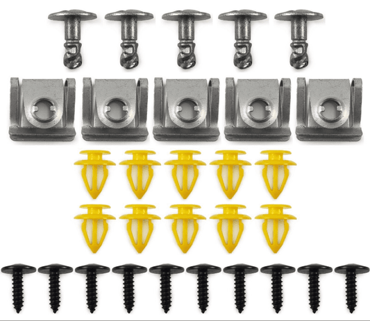 30x Trim Clip Set for Skoda Roomster Engine Cover Bumper Wheel Arch Door Panel