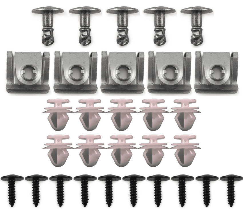 30x Trim Clip Set for VW Volkswagen Engine Cover Bumper Wheel Arch Door Panel