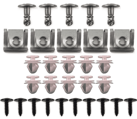 30x Trim Clip Set for VW Volkswagen Engine Cover Bumper Wheel Arch Door Panel