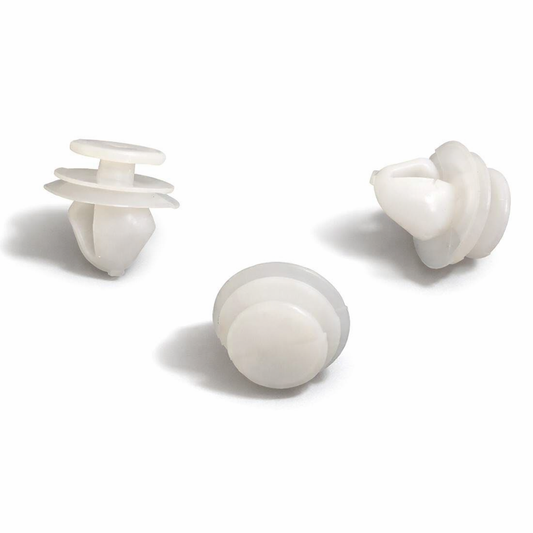 White Plastic Door Card Retaining Clips for Citroen, Peugeot, Renault, Volvo, VW Audi