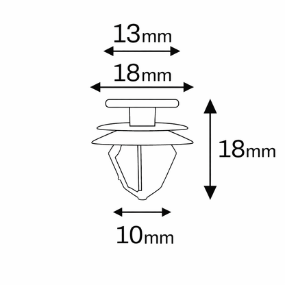 White Plastic Door Card Retaining Clips for Citroen, Peugeot, Renault, Volvo, VW Audi