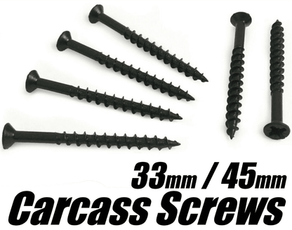 33mm & 45mm Coarse Professional Pozi Carcass Wood Screws MDF Chipboard Furniture