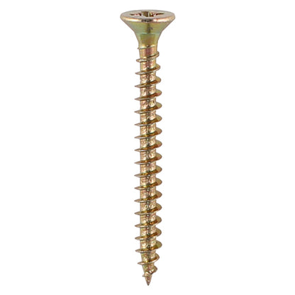 200x Timco 6G 3.5mm Solo Wood Screws Zinc Yellow Pozi Head Countersunk 12mm - 50mm