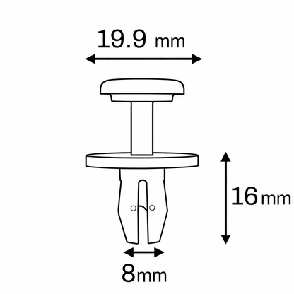 Bumper Wheel Arch Splashguard Clips for Citroen, DS, Peugeot, Vauxhall, Opel, VW, Audi, SEAT, SKODA, Porsche