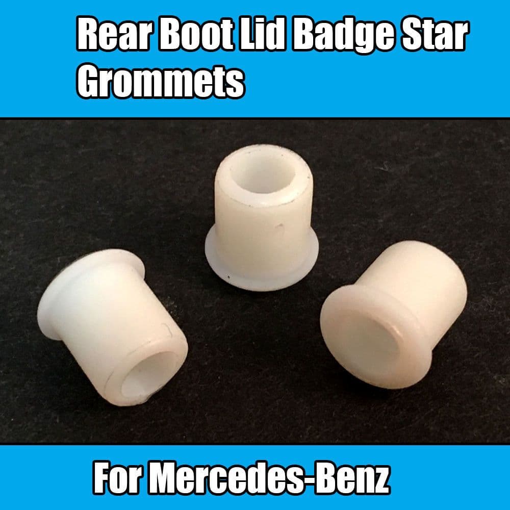 3x White Plastic Rear Boot Lid Badge Star Grommets for Mercedes-Benz A2019972281