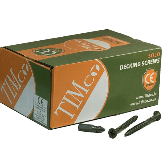 4.5x70mm 9G Timco Solo Wood Timber Decking Screws Green Coated Pozi Drive