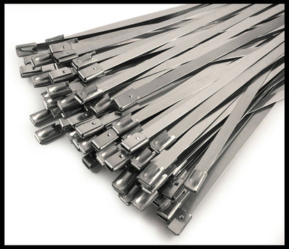 4.6x260mm A2 Stainless Steel Cable Ties Wrap Exhaust Heat Strap Induction Pipe