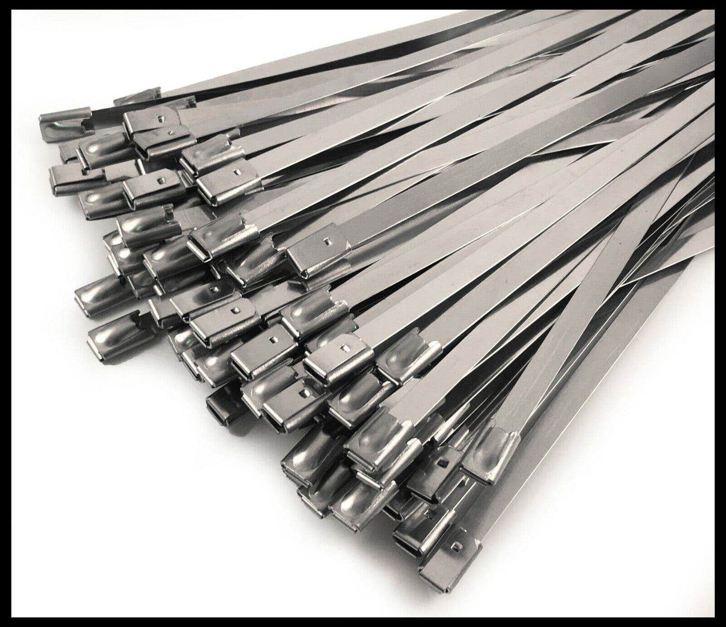 4.6X360mm A2 Stainless Steel Cable Ties Wrap Exhaust Heat Strap Induction Pipe