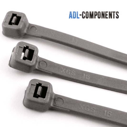 4.8mmx300mm/370mm Grey/Silver Cable Ties Ideal for Car Wheel Trims Zip Tie