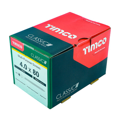 200x Timco 8G 4mm Solo Wood Screws Zinc Yellow Pozi Head Countersunk 15mm - 80mm