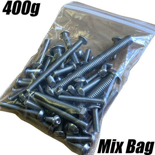 400g of Mixed A2 Stainless Steel Socket Button Head Screws Allen Key