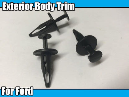 40x 6mm Exterior Body Trim Hole Push Fit Retainer Clips for Ford Q007 Black