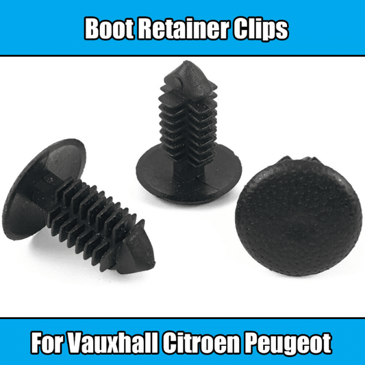 40x Black Plastic Retainer Clips for Vauxhall Citroen Peugeot Boot Lining