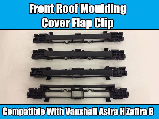 4x Black Trim Moulding Cover Flap Rail for Vauxhall Astra H Zafira B 13125719