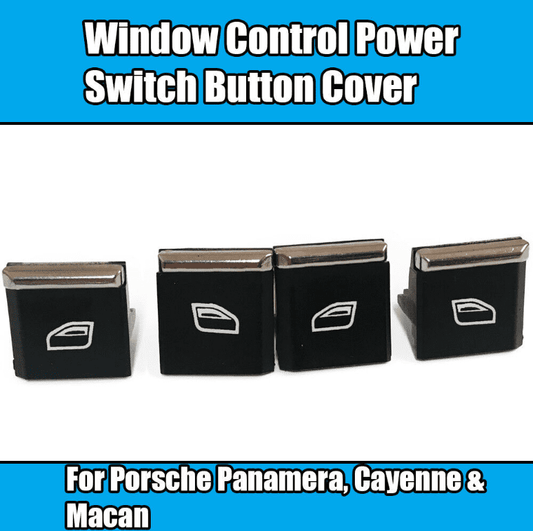 4x Chrome Window Control Switch Button Cover for Porsche Panamera Trim