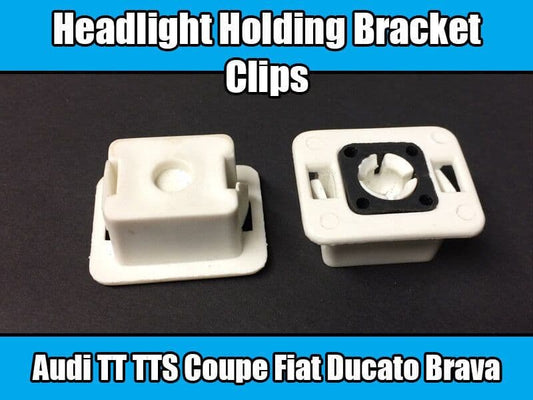 4x White Plastic Clips for Audi Tts Coupe Fiat Ducato Headlight Holding Bracket